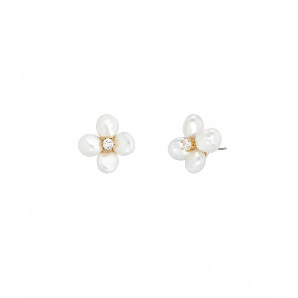 NEW SHASHI flower earrings in pearl